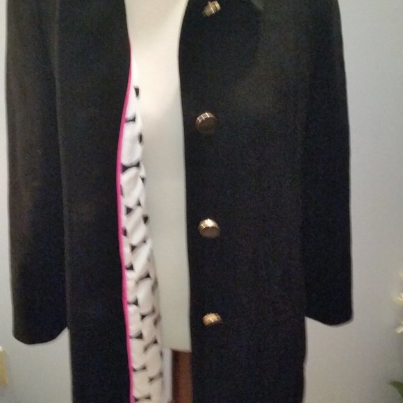 Kate Spade black cashmere wool blend coat EUC - Picture 4 of 10